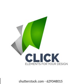 Vector icon, arrow mouse pointer or directional symbol. Geometric abstract design