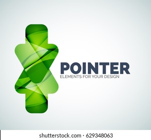 Vector icon, arrow mouse pointer or directional symbol. Geometric abstract design