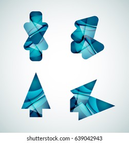 Vector icon, arrow mouse pointer or directional symbol. Geometric abstract design