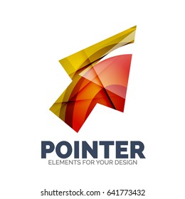 Vector icon, arrow mouse pointer or directional symbol. Geometric abstract design
