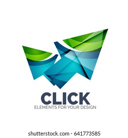 Vector icon, arrow mouse pointer or directional symbol. Geometric abstract design