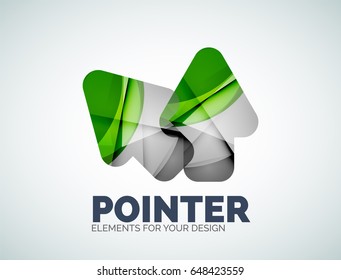 Vector icon, arrow mouse pointer or directional symbol. Geometric abstract design