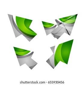 Vector icon, arrow mouse pointer or directional symbol. Geometric abstract design