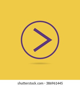Vector icon arrow to the right