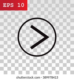 Vector icon arrow to the right