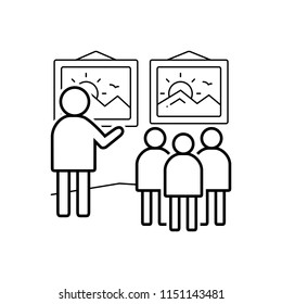 Vector icon for art museum 