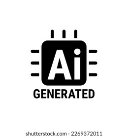 Vector icon for Artificial intelligence generated content