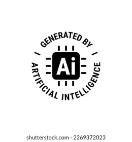 Vector icon for Artificial intelligence generated content