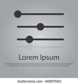 Vector icon of Audio Control. Flat design style. EPS 10