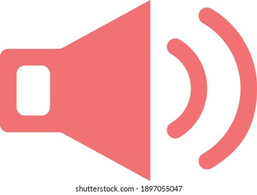 Altavoz de símbolos de audio de icono vector