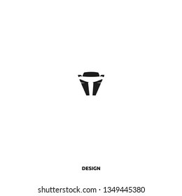 Vector icon of auto racing on a white background. Idea, solution, concept of ideas, innovation, technology. Trendy flat style for graphic design, website, user interface.
