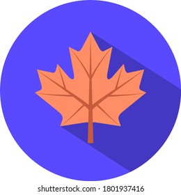 Vector icon with autumn leaves. Leaf icon. Autumn icon. Fall icon. Cute vector sign/symbol. Cute sign. Cute symbol.
