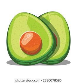 vector icon of avocado. avocado fruit in flat design. vector illustration