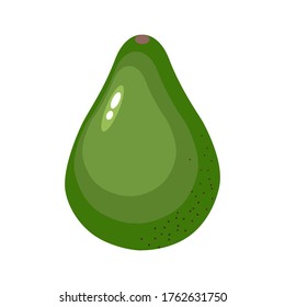 Icono vector del verde aguacate. Ilustración vegetariana en estilo minimalista plano. Frutos de aguacate enteros y medio aislados en fondo blanco. Fruto del vaina