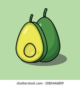 icono vector del aguacate. Arroz aguacate , fruto de aguacate en diseño plano. ilustración vectorial