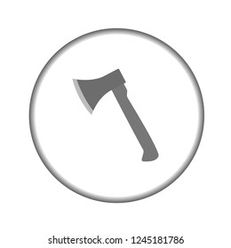 Vector icon axe in grey color. Eps 10