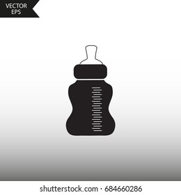 Vector icon of baby bottle
