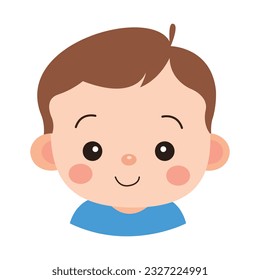 Icono vector de un niño pequeño aislado en fondo blanco 