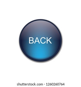 Vector icon back, web design element