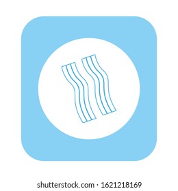 vector icon with bacon strips