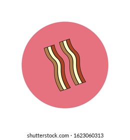 vector icon with bacon strips