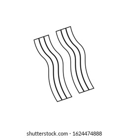 vector icon with bacon strips
