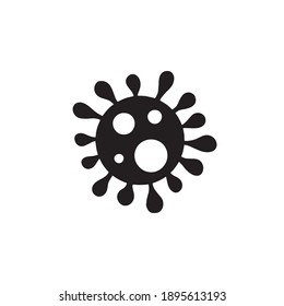 Vector icon of bacteria syndrome Coronavirus 2019-nCoV. Corona virus icon illustration