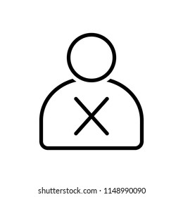 Vector icon for bad  felon