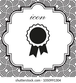 vector icon badge with ribbons