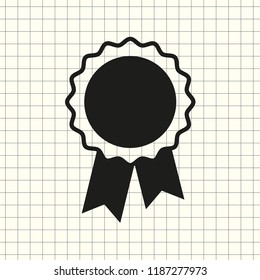 vector icon badge with ribbons