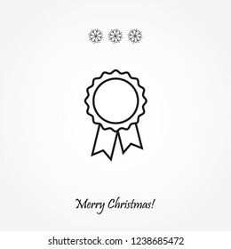 vector icon badge with ribbons