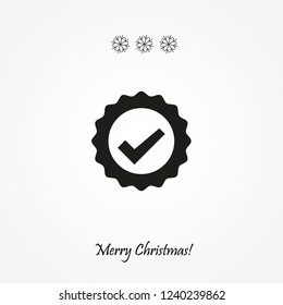 vector icon badge with ribbons