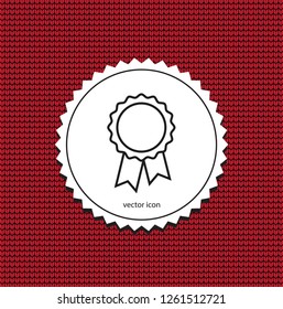 vector icon badge with ribbons