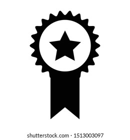 vector icon badge with ribbons