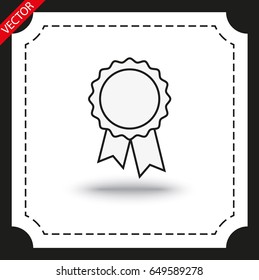  vector icon badge with ribbons 