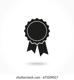  vector icon badge with ribbons 