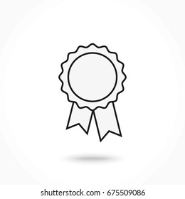  vector icon badge with ribbons 