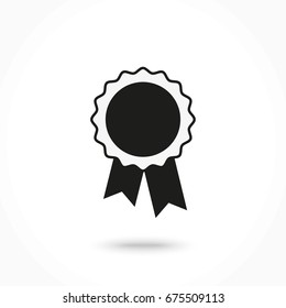  vector icon badge with ribbons 