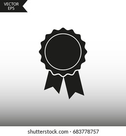  vector icon badge with ribbons 