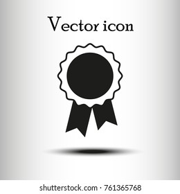  vector icon badge with ribbons 
