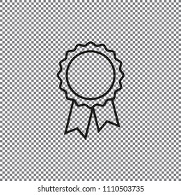 vector icon badge with ribbons on a transparent background