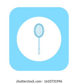 vector icon of badminton racket with simple shapes