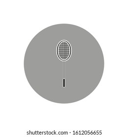vector icon of badminton racket with simple shapes