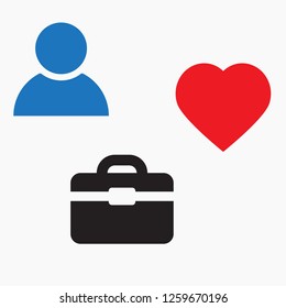 Vector icon bag 10 EPS
