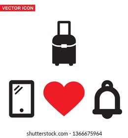 Vector icon bag 10 EPS
