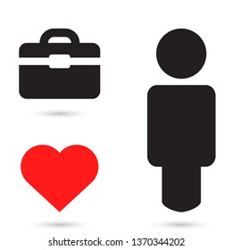 Vector icon bag 10 EPS