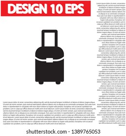 Vector icon bag 10 EPS . Lorem Ipsum Illustration design