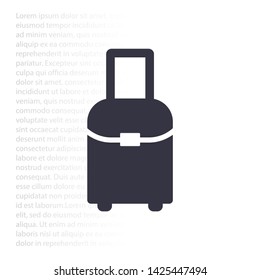 Vector icon bag 10 EPS . Lorem Ipsum Illustration design