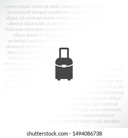 Vector icon bag 10 EPS . Lorem Ipsum Illustration design