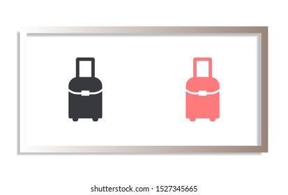 Vector icon bag 10 EPS . Lorem Ipsum Illustration design